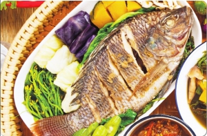 ปลานิลนึ่งแจ่ว