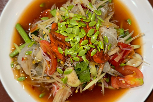 ตำซั่วหมูยอ กุ้ง