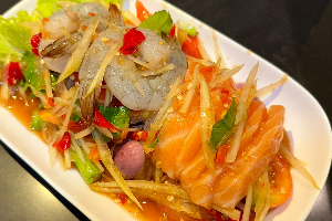 ตำแซลม่อน กุ้ง