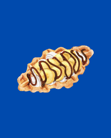 CROFFLE CHOCO BANANA ( ครอฟเฟิลบานอฟฟี่ )🍓🍌