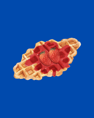 CROFFLE + ICING + STRAWBERRY ( ครอฟเฟิลไอซิ่งสตอเบอรรี่ ) 🥐🍓