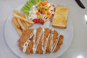 สเต็กไก่ทอด 