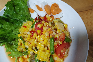 ตำข้าวโพดไข่เค็ม