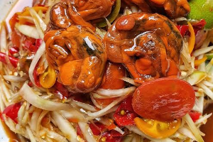 ตำหอยดอง(ปลาร้า)