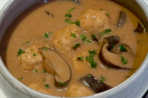 Pork Meatballs In Mushroom Sauce