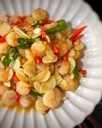 กุ้งตะกาดผัดพริกสก
