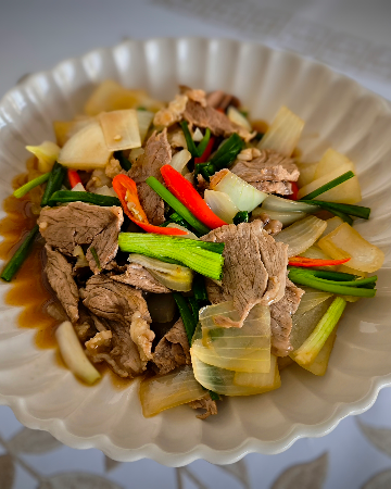 เนื้อผัดน้ำมันหอย