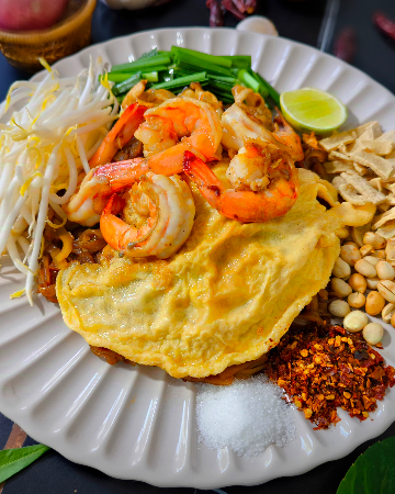 ผัดไทยกุ้งสด