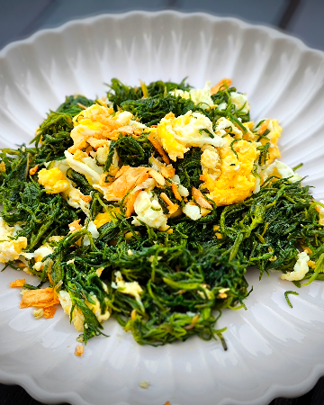 ชะครามผัดไข่