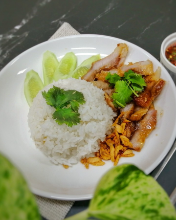 ข้าวคอหมูย่าง
