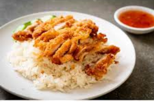 ข้าวมันไก่ทอด