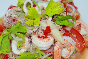 ยำวุ้นเส้นทะเล | Spicy Glass Noodle Salad with Seafood