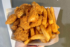 เฟรนฟราย+ไก่ไม่มีกระดูก