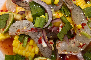 ยำข้าวโพดกุ้งสด | Corn Salad with Shrimp