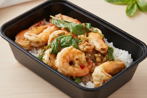 กะเพรา กุ้ง