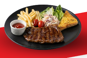 สเต๊กเนื้อพิคานย่าบาร์บีคิวพริกไทยดำ