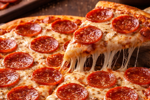 Pepperoni cheese pizza 12”