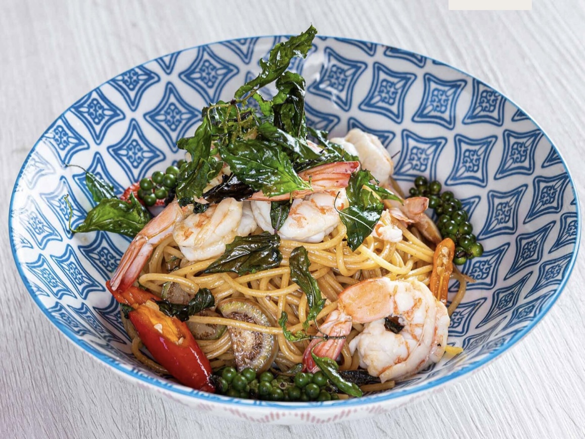 Spaghetti Pad Kee Mao Goong