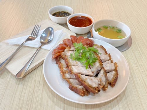 หมูกรอบสับจานเล็ก