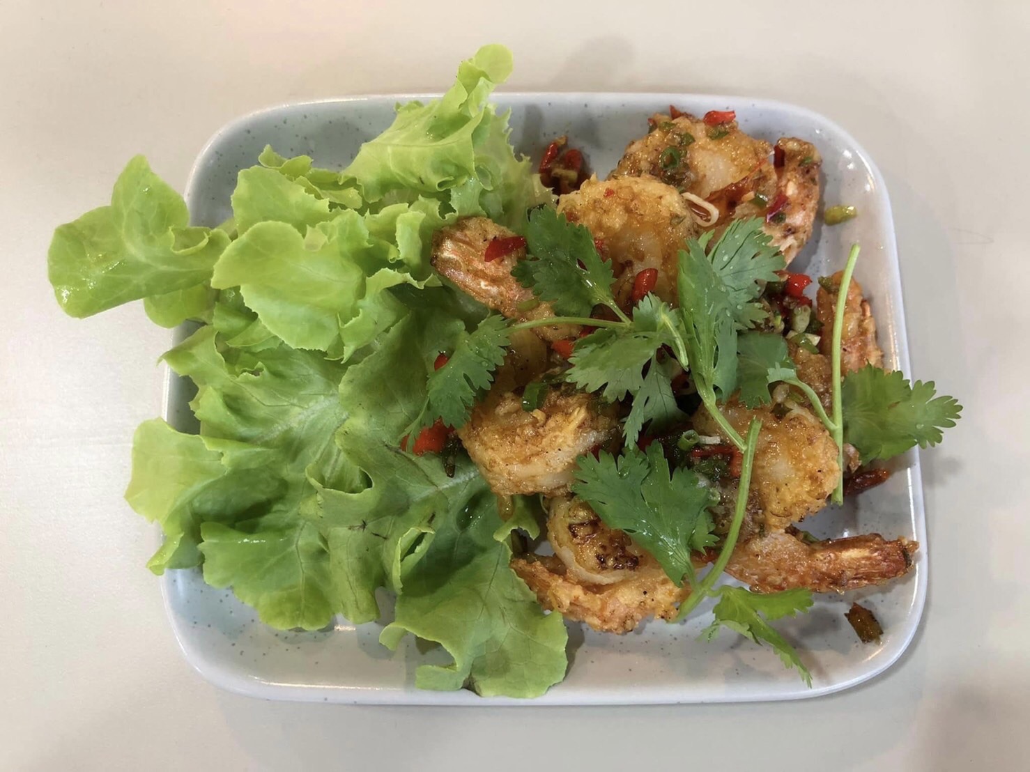 กุ้งคั่วพริกเกลือ