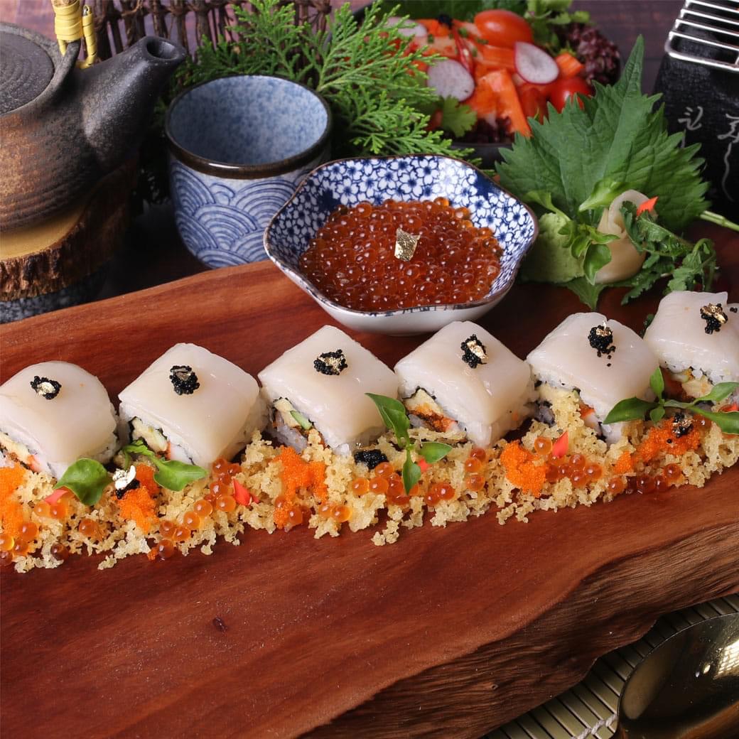 โรลหอยเชลล์+อูนิ