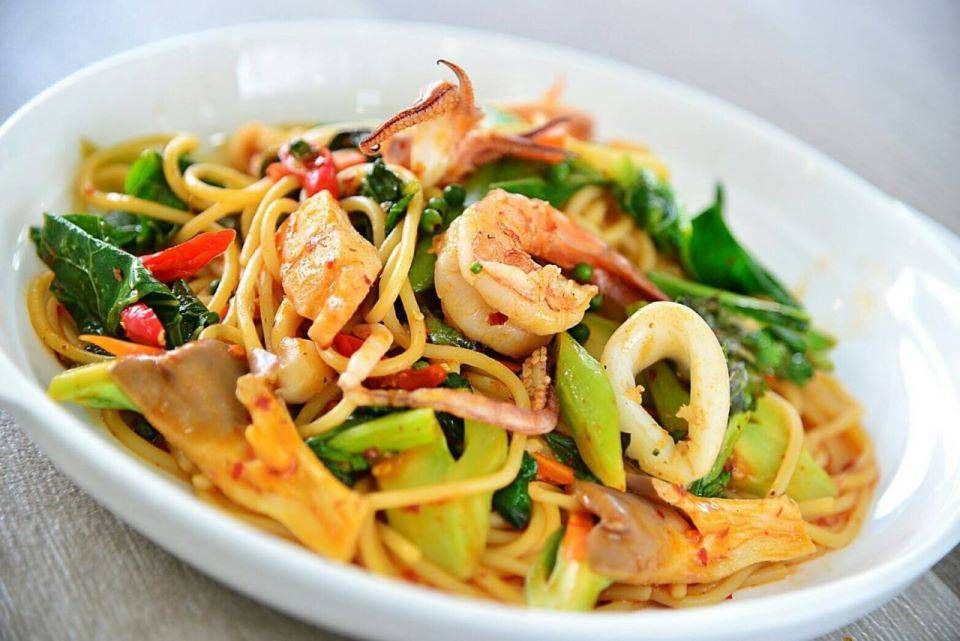 สปาเก็ตตี้ผัดขี้เมาทะเล