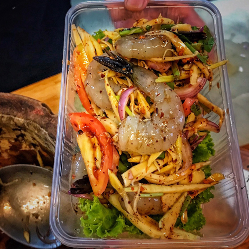 ตำกุ้งดอง (น้ำปลากวน)