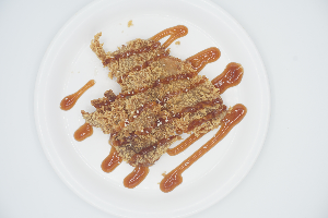 หมูทอดซอสเกาหลี fried pork with korea sauce