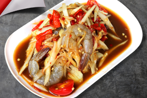 ตำลาว กุ้งสด