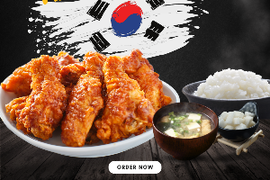 JUMBO KOREAN WING 10 (ไก่เกาหลี 10+ข้าวญี่ปุ่น1+ซุปมิโสะ1) ฟรี!ไชเท้าดอง