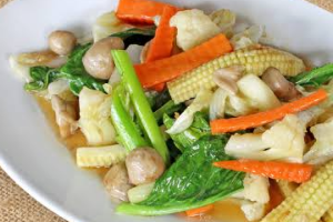 ผัดผักรวม (ราดข้าว)