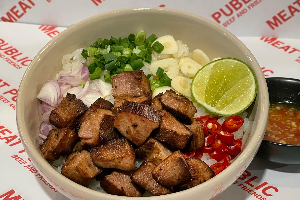 Beef tongue with Mixed Spicy Rice Bowl