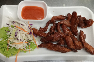 หมูแดดเดียวทอด