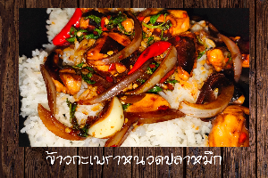 ข้าวกะเพราหนวดหมึก