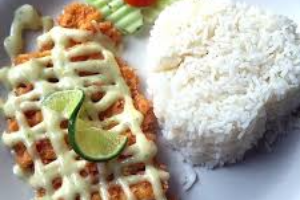 ข้าวไก่กรอบครีมมะนาว