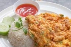 ข้าวราดไข่เจียวหมูสับ