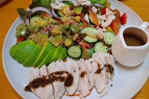 สลัดอกไก่อโวคาโด Avocado Salad chicken