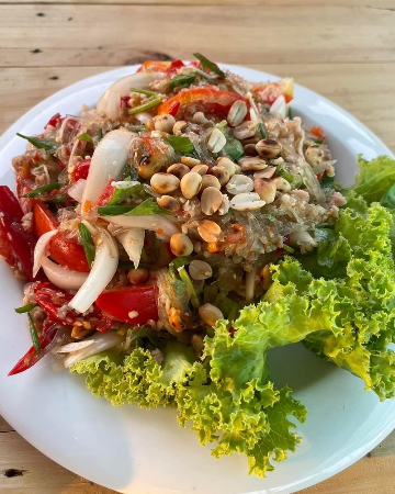 ยำรวมมิตร-วุ้นเส้นหมูสับ-ทะเล