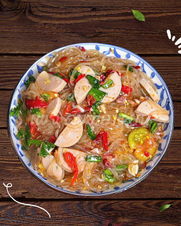 ตำเส้นเล็ก (ปลาร้า)