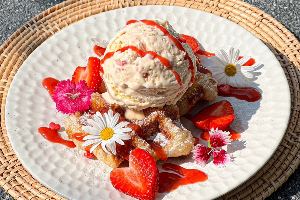 Strawberry Croffle