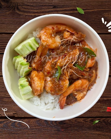 ข้าวพริกแกงกุ้ง