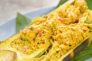 หลามไก่ ( ไก่บ้อง )