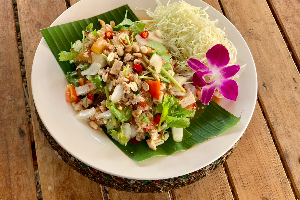 ยำวุ้นเส้นหมูสับ (Spicy Glass noodle Salad with minced pork)