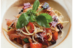 4. Aglio e Olio  spicy bacon