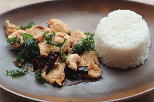 1. Pad Kar Prow (Chili Thai basil sauce)