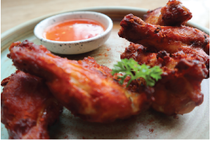 8. The cabin chicken wings