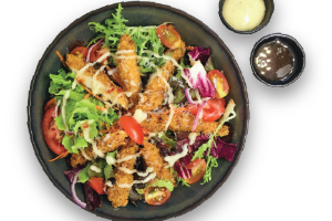 5. Chicken Schnitzel salad 