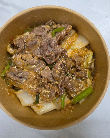 สุกี้แห้งเนื้อ