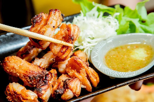 เพดานหมูย่าง Grilled Pork Jowl/Cheek