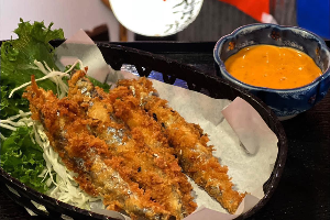 ปลาไข่ชุบแป้งทอด Fried Shishamo (Capelin w/ Batter)